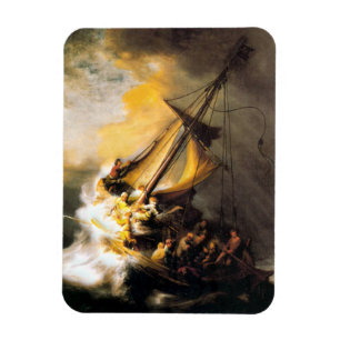 Christ in the Storm on Sea of Galilee- Rembrandt Magnet