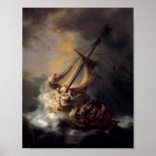 Christ In The Storm On The Sea Of Galilea Poster