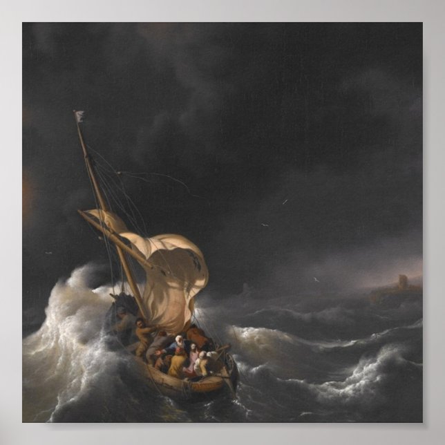 Christ in the Storm on the Sea of Galilee c. 1695 Poster (Front)