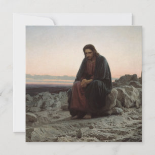Christ in the Wilderness (by Ivan Kramskoi) Card