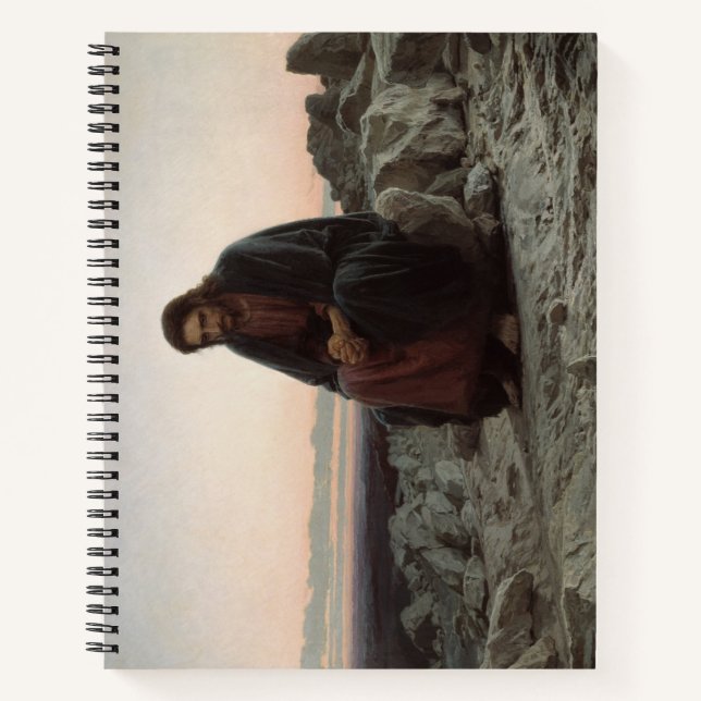 Christ in the Wilderness (by Ivan Kramskoi) Notebook (Front)