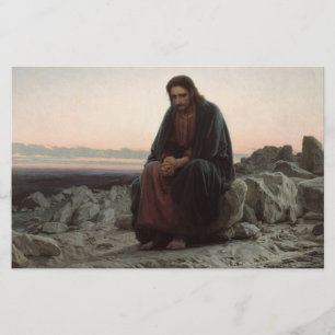 Christ in the Wilderness (by Ivan Kramskoi) Stationery