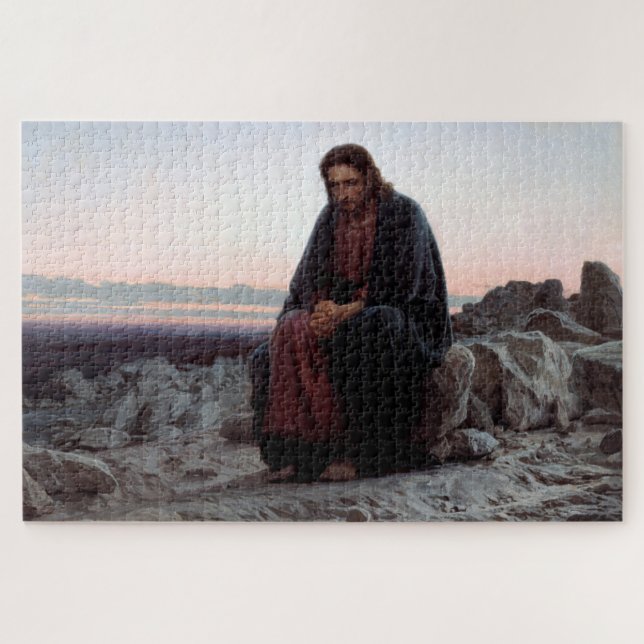 Christ in the Wilderness, Ivan Kramskoi Jigsaw Puzzle (Horizontal)