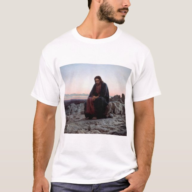 Christ in the Wilderness, Ivan Kramskoi T-Shirt (Front)