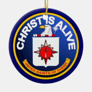 Christ Is Alive - C.I.A. icon look-alike Ceramic Ornament