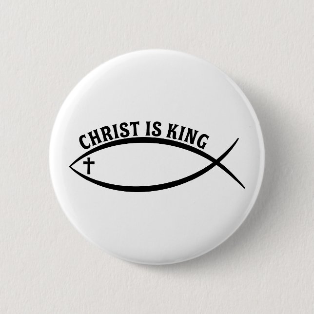 Christ Is King 2 Inch Round Button (Front)