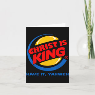Christ is King Christian Jesus Card