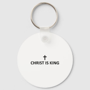 Christ Is King Subtle Minimal Christian Faith Reli Keychain