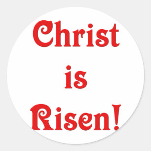 Christ is Risen Classic Round Sticker