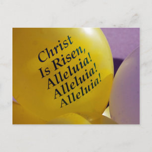 Christ is Risen--Easter Balloon Holiday Postcard