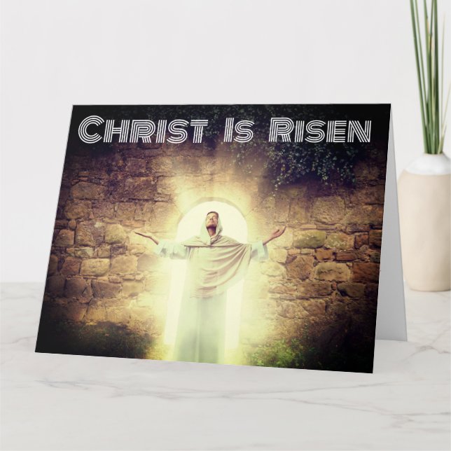 Christ is risen from dead Easter greeting card (Front)