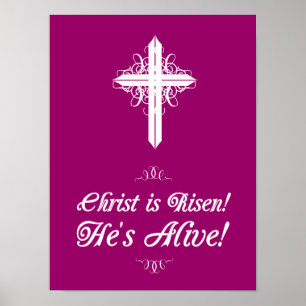 Christ is Risen! He's Alive! Easter Poster 12"x16"