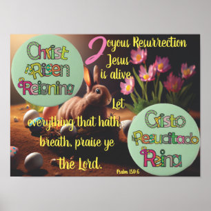 Christ is Risen & Reigning I Eng&Esp I Poster