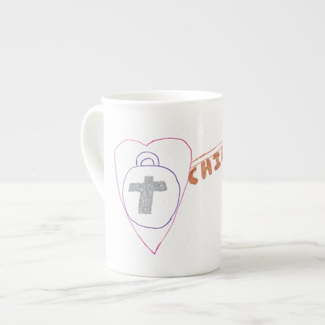 Christ is the Key Bone China Mug (Front Left)