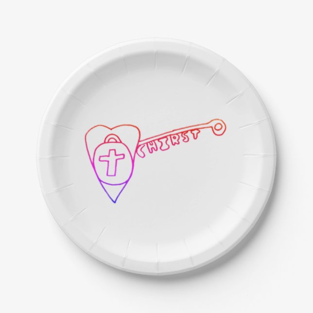 Christ is the Key Paper Plate (Front)