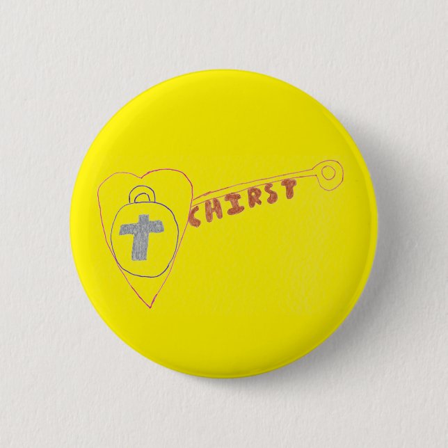 Christ is the Key Round Badge 2 Inch Round Button (Front)