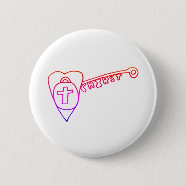 Christ is the Key Round Badge 2 Inch Round Button (Front)