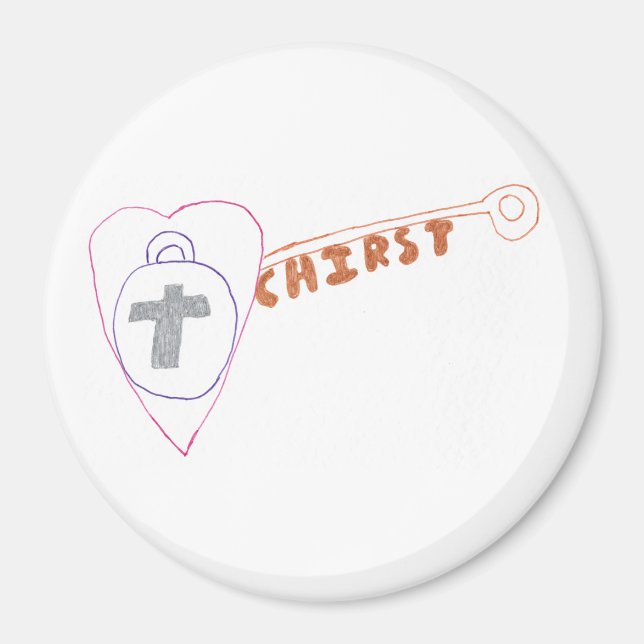 Christ is the Key Round Magnet (Front)