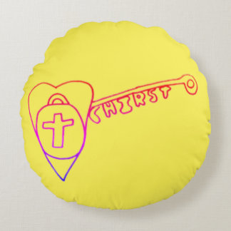 Christ is the Key Round Pillow