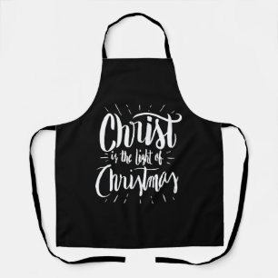 Christ is the Light of Christmas - Christian Holid Apron