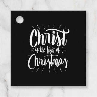 Christ is the Light of Christmas - Christian Holid Favour Tags