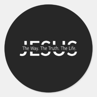 Christ Jesus The Way The Truth The Life Blessed Classic Round Sticker