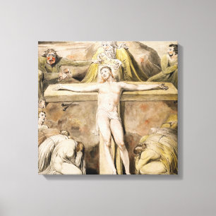 Christ Nailed to the Cross - by William Blake Canvas Print