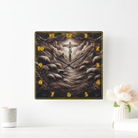 Christ On The Cross Amidst Waves And Mountains