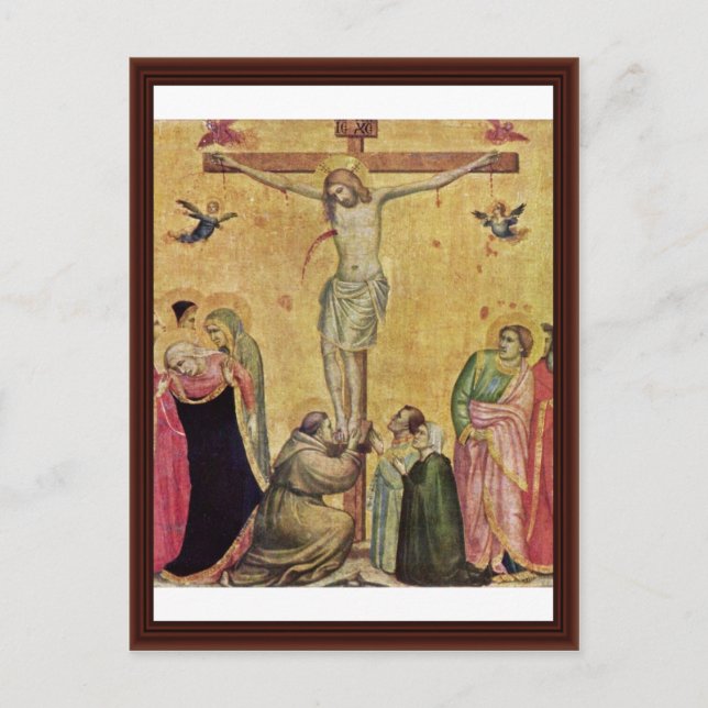 Christ On The Cross Between Mary And John Postcard (Front)