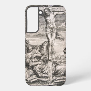 Christ on the cross by Agostino Carracci Samsung Galaxy Case