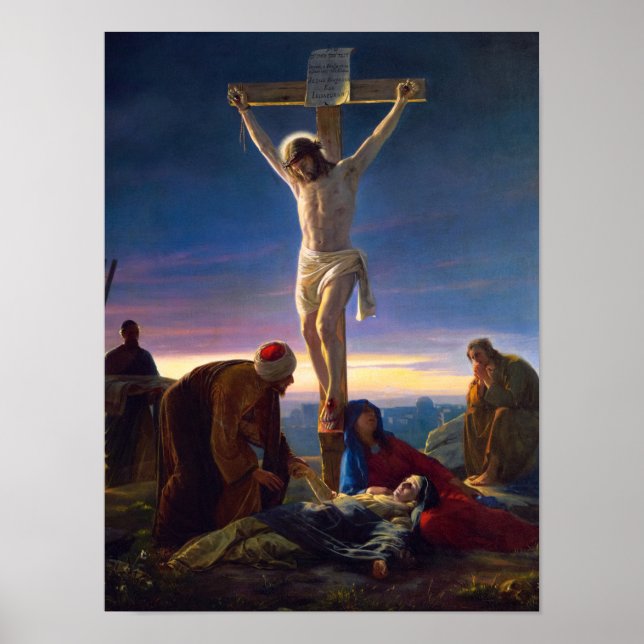 Christ on the Cross by Carl Bloch Poster (Front)