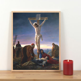 Christ on the Cross by Carl Bloch, Religious Poster
