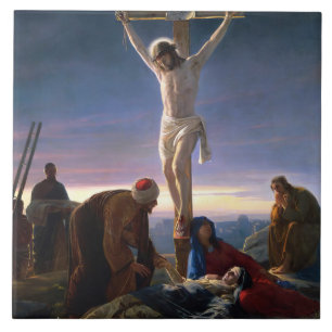 Christ on the Cross by Carl Bloch, Religious Tile