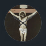 Christ on the Cross, c.1630 Round Clock<br><div class="desc">Image Collection Number:  XJL44945  Christ on the Cross,  c.1630 (oil on canvas). Velazquez,  Diego Rodriguez de Silva y (1599-1660) oil on canvas. Prado,  Madrid,  Spain .  17th</div>