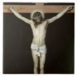 Christ on the Cross, c.1630 Tile<br><div class="desc">Image Collection Number:  XJL44945  Christ on the Cross,  c.1630 (oil on canvas). Velazquez,  Diego Rodriguez de Silva y (1599-1660) oil on canvas. Prado,  Madrid,  Spain .  17th</div>