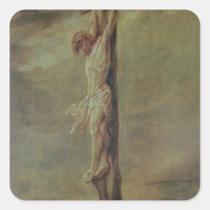 Christ on the Cross, c.1646 Square Sticker