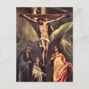 Christ on the Cross with Two Maries and St. John Postcard