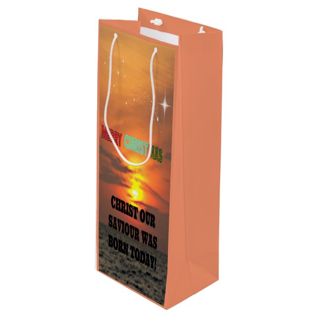Christ Our Saviour Was Born Today Wine Gift Bag (Front Angled)