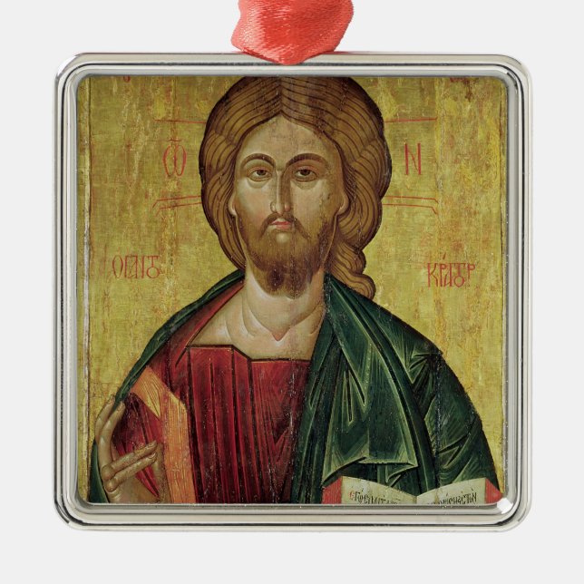 Christ Pantocrator, 1607 Metal Ornament (Front)