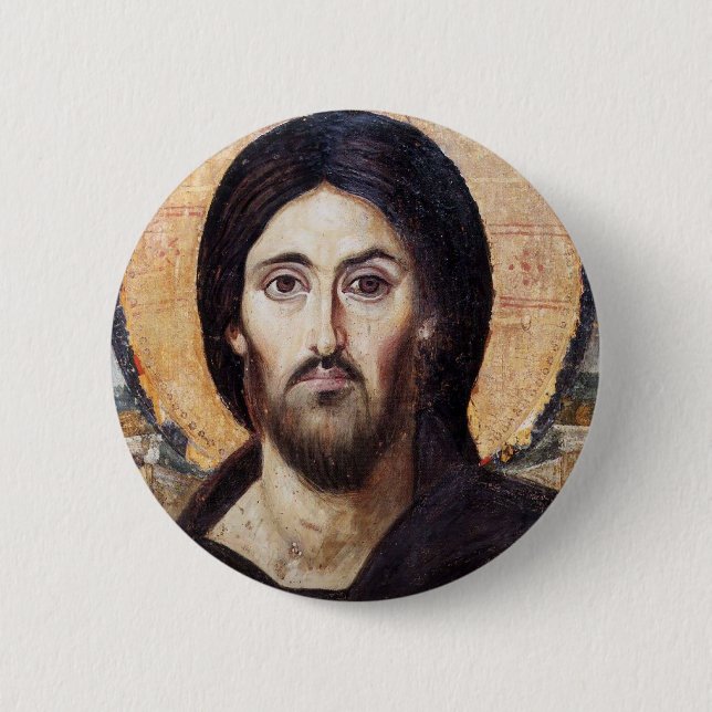 Christ Pantocrator 2 Inch Round Button (Front)