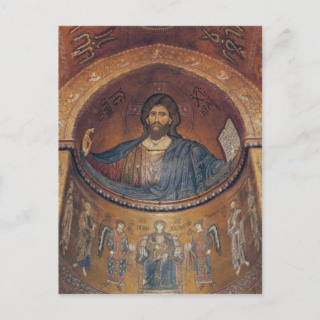 Christ Pantocrator and the Madonna Postcard (Front)