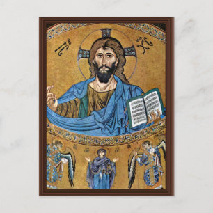 Christ Pantocrator By Meister Von Cefalã¹ (Best Qu Postcard