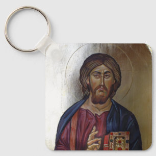 Christ Pantocrator - Byzantine Style Icon Keychain