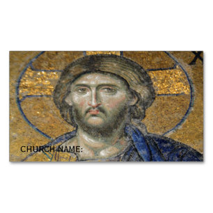 Christ Pantocrator Mosaic Iconic Religious Roman A Magnetic Business Card