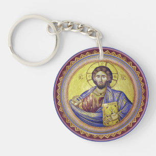 Christ Pantocrator Orthodox Icon Keychain