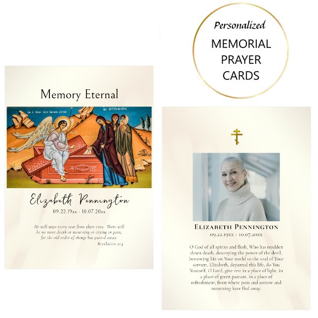 Christ Resurrected Orthodox Funeral Prayer Card    (Creator Uploaded)