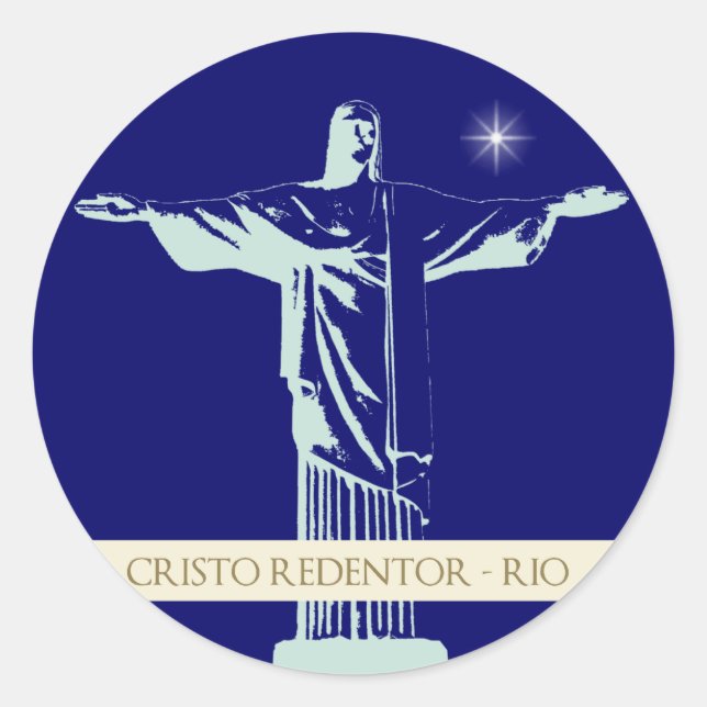 Christ Rio de Janeiro Classic Round Sticker (Front)
