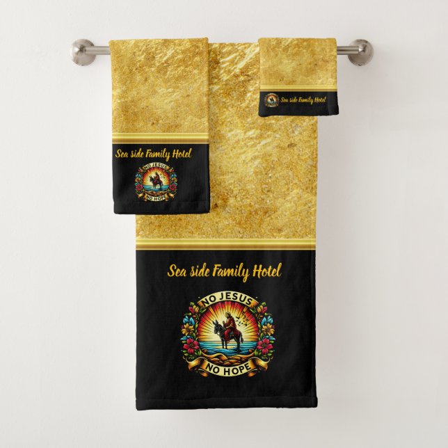 Christ’s Triumphant Ride Brings Unshakable Hope (B Bath Towel Set (Insitu)