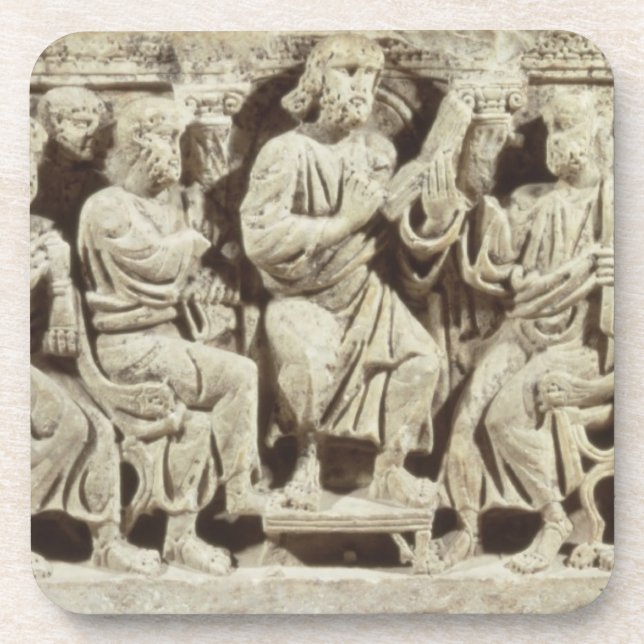 Christ seated and teaching surrounded by the Apost Coaster (Front)