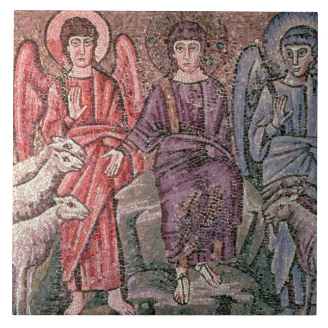 Christ Separates the Sheep from the Goats, 6th cen Tile (Front)
